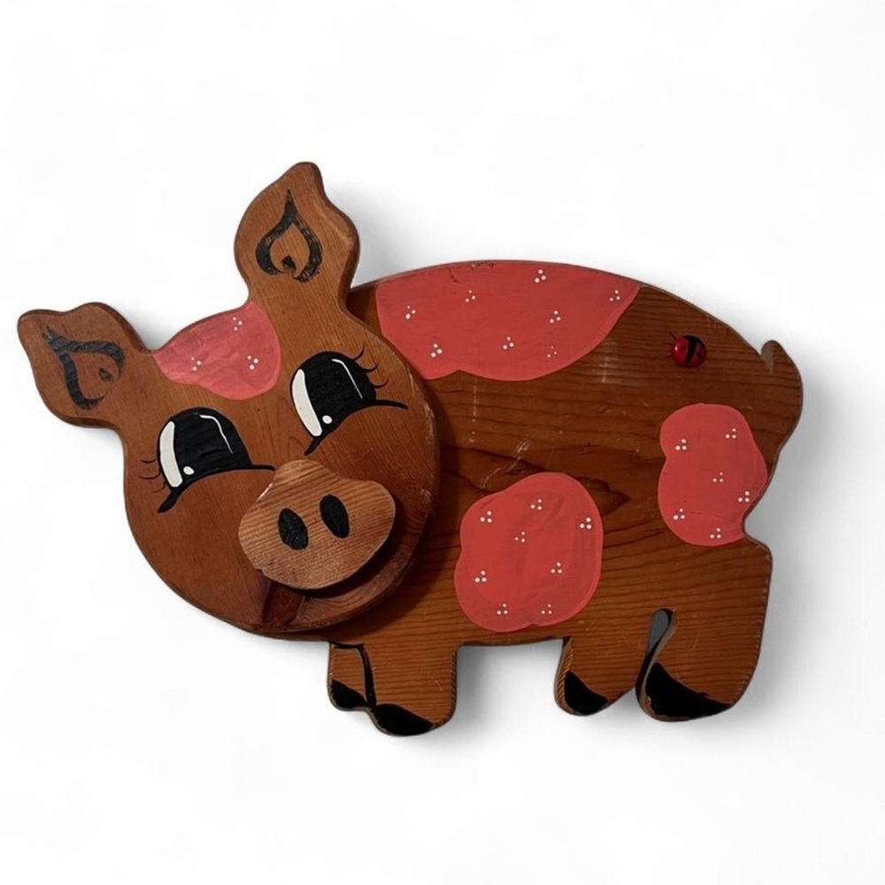 Wooden Pig Wall decor